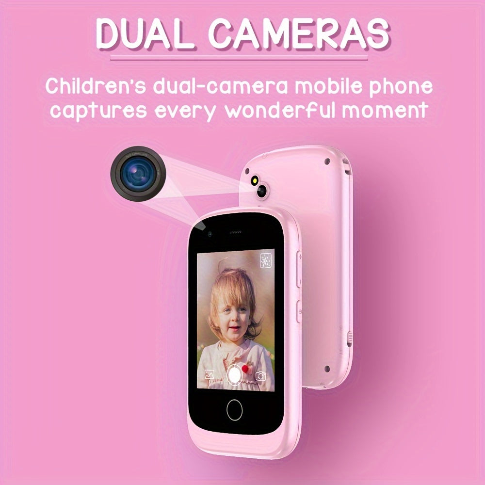 Kids Smartphone Toy with Puzzle Games Storybooks Video Recording Camera Music Player Painting Flashlight Alarm Clock USB Rechargeable – Gift for Girls Boys Toddlers