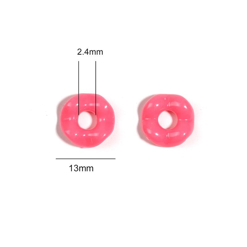 Acrylic Spacer Beads for Jewelry Making, B118 Wavy Rings and Decorative Beading Supplies for DIY Bracelets, Necklaces and Handmade Accessory Gifts