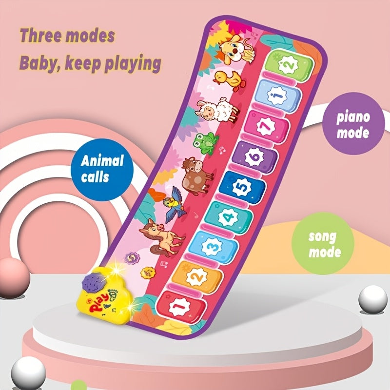 Kids Music Pedal Piano Toy with Animal Sounds & Imitation Play – Multifunctional Educational Early Childhood Musical Toy for Toddlers Boys Girls