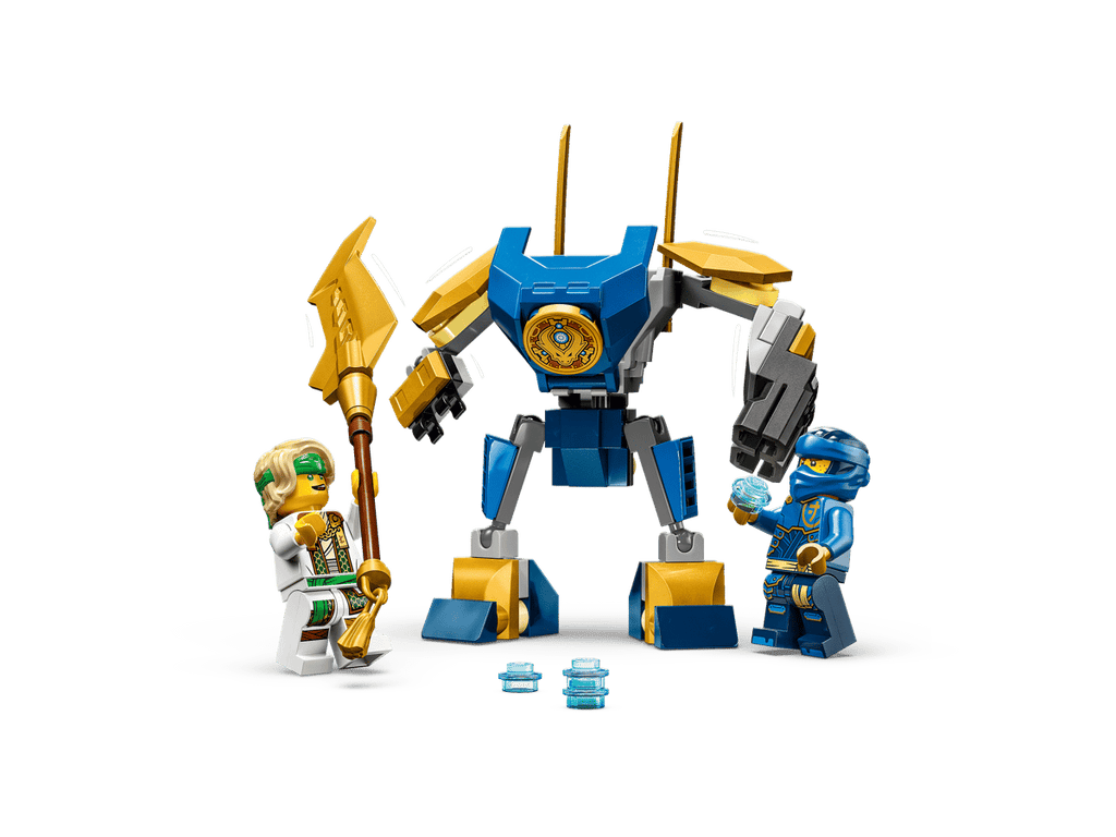 LEGO NINJAGO Jay's Mech Battle Pack 71805, Posable Ninja Mech Building Set with Golden Sword & Stud Shooters, Dragons Rising Season 2 Construction Toy for Kids Ages 6+, Birthday Christmas Gift
