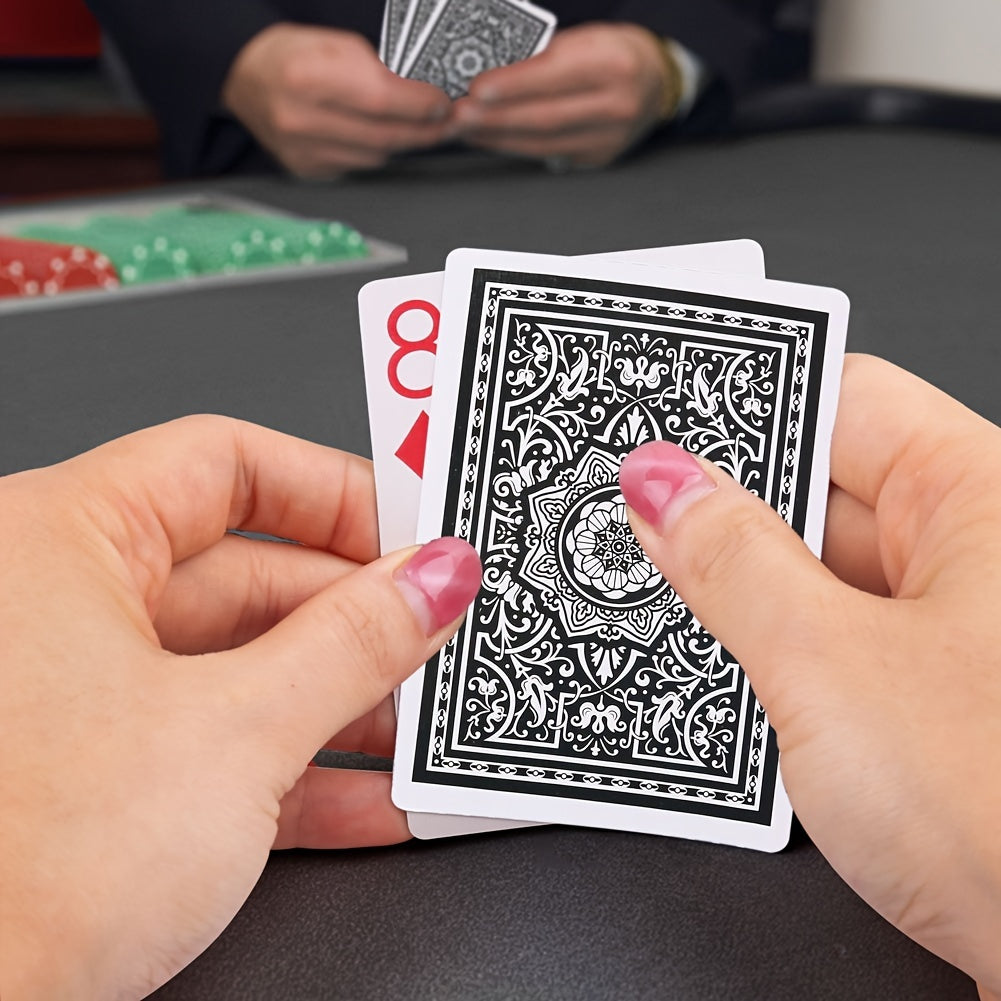 Jumbo Index Playing Cards 12 Decks Large Print Poker Size for Texas Holdem Blackjack Euchre Rummy 6 Red 6 Black Bulk Card Set Party Game Night Gift