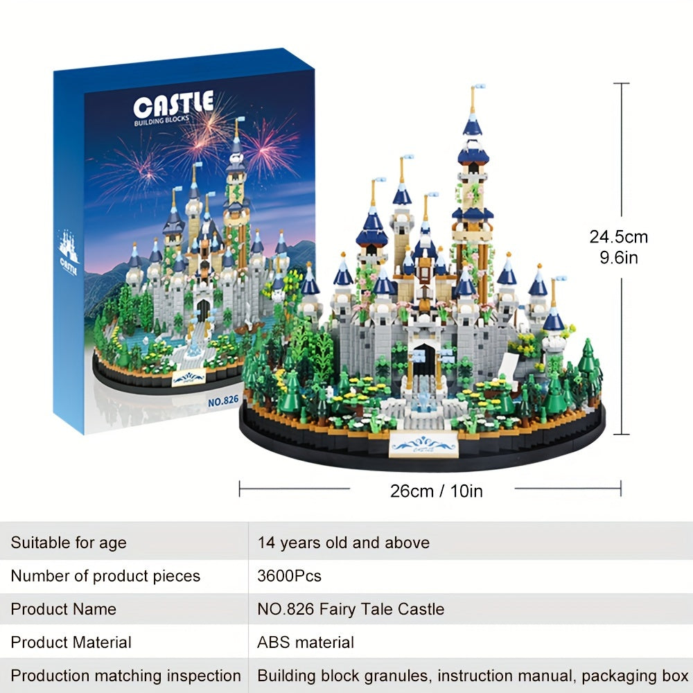 Princess Castle Building Blocks 3600pcs Fairytale Construction Toy for Girls – Educational Decorative Castle Model Kit with Gift Box, Room Decor – Birthday Valentine Easter Holiday Gift