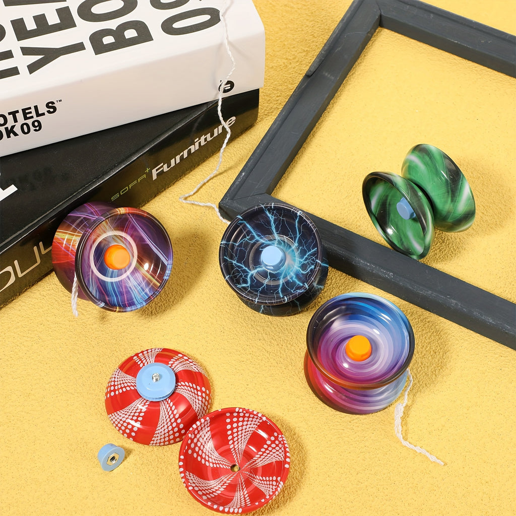 50-Pack Responsive Yoyos Bulk for Kids Adults - Colorful Auto Return Metal Alloy Yoyo Set for Beginners String Tricks Training, Party Favors Gift for Boys Girls Students