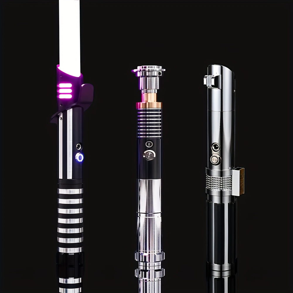 RGB LED Light Up Saber Sword 16 Colors Sound Effects Metal Handle Cosplay Toy Kids Adults Gift Halloween Christmas