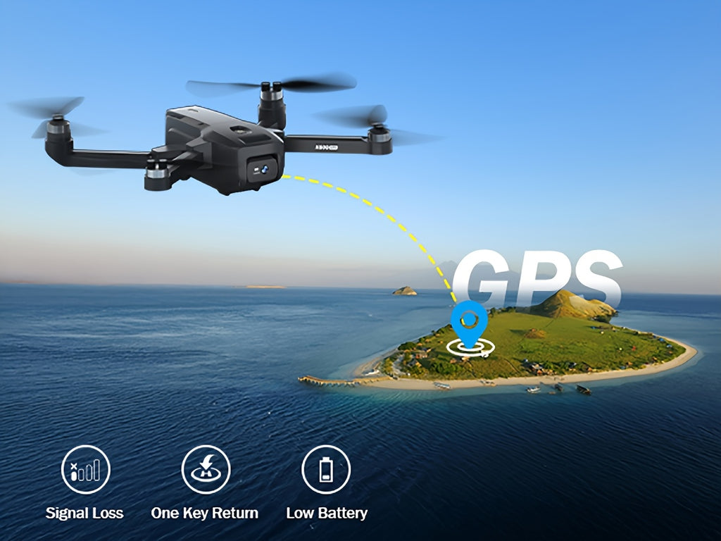 GPS Drone with Camera for Adults, 4.5" LCD RC Screen, Brushless Motor, Follow Me, Auto Return, Gesture Control, Altitude Hold, 3 Speeds, Under 250G – Supports 32G SD Card