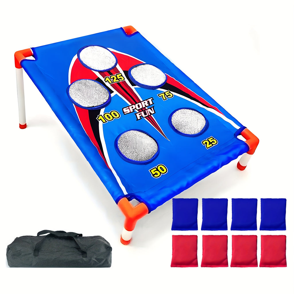 5-Hole Bean Bag Toss Board Game Set with 8 Bean Bags & Carry Bag – Outdoor Indoor Party Game for Kids Adults Backyard Camping Beach Tailgate
