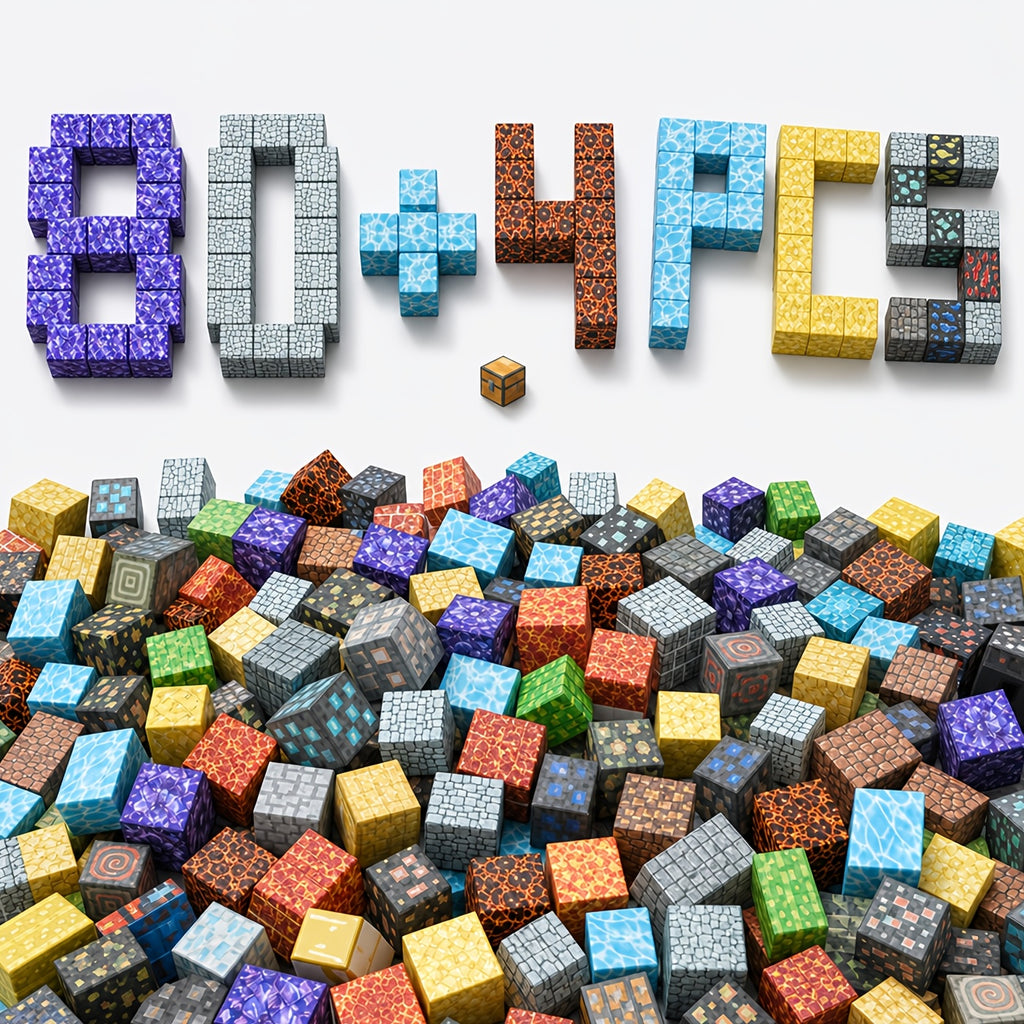 Magnetic Cube Puzzle Building Blocks for Kids – 50 to 160 Piece Construction Set with Random Patterns – STEM 3D Building Toy for Boys & Girls Ages 4+ – Birthday, Christmas & Easter Gift
