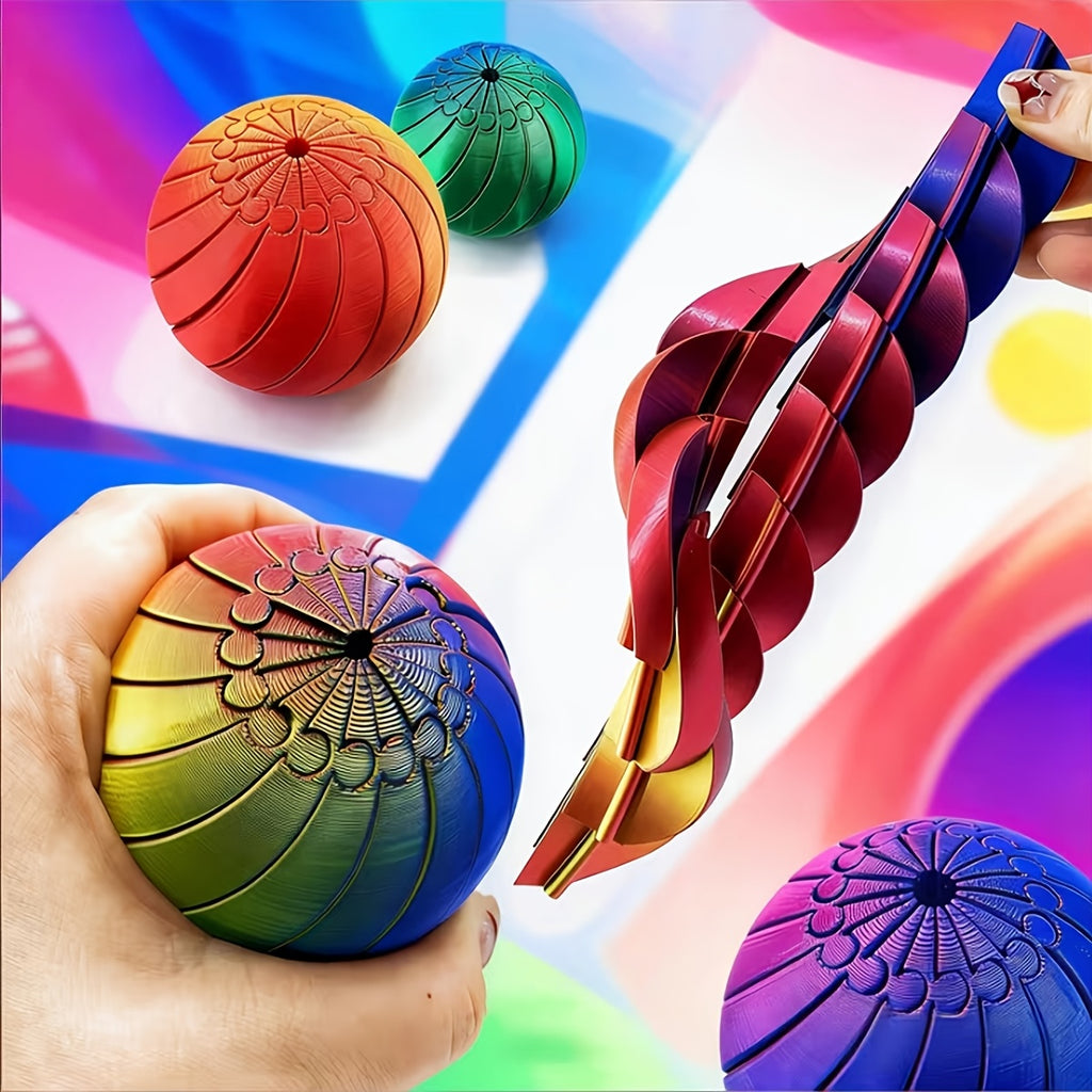 3D Printed Slime Deformation Ball 4 Pack – Random Color Squeeze Stress Balls, Novelty Home Decor Ornament & Holiday Gift for Kids & Adults