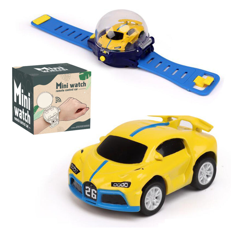 Wearable RC Car Watch Remote Control Mini Electric Metal Racing Car Wrist Watch Controller Kids Boys Girls Christmas Halloween Birthday Gift Cool Gadget Toy