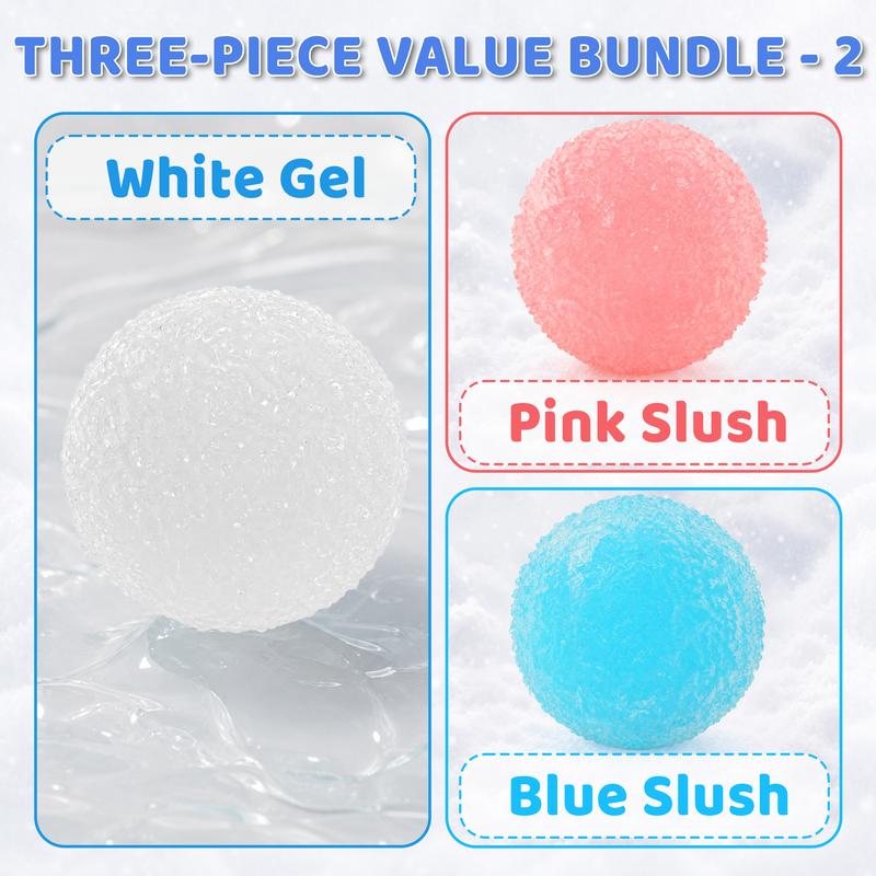 Mochi Squishy Ball by Pawtoto, Handmade Crystal Dumpling Sensory Fidget with Ice Crack, Slush or Fluffy Textures for Teen and Adult Gifts