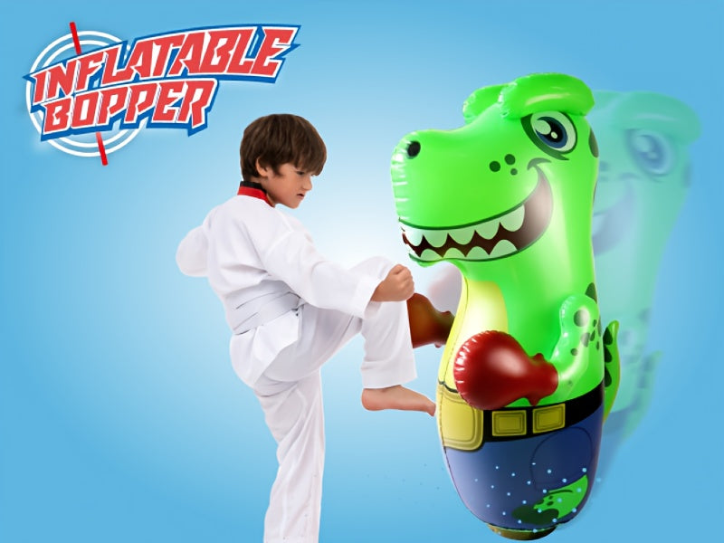 Inflatable Dinosaur Punching Bag for Kids 47 Inch T-Rex Bop Bag Bounce Back Bopper Indoor Outdoor Active Play for Boys Girls Ages 3 Plus - Birthday Gift