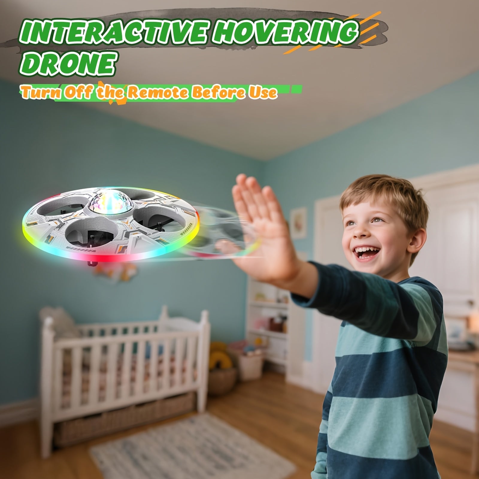 Mini UFO Drone for Kids RC Helicopter Remote Control Airplane with LED Lights Auto Hover 2 Batteries 14 Min Flight Indoor Outdoor Toy Gift