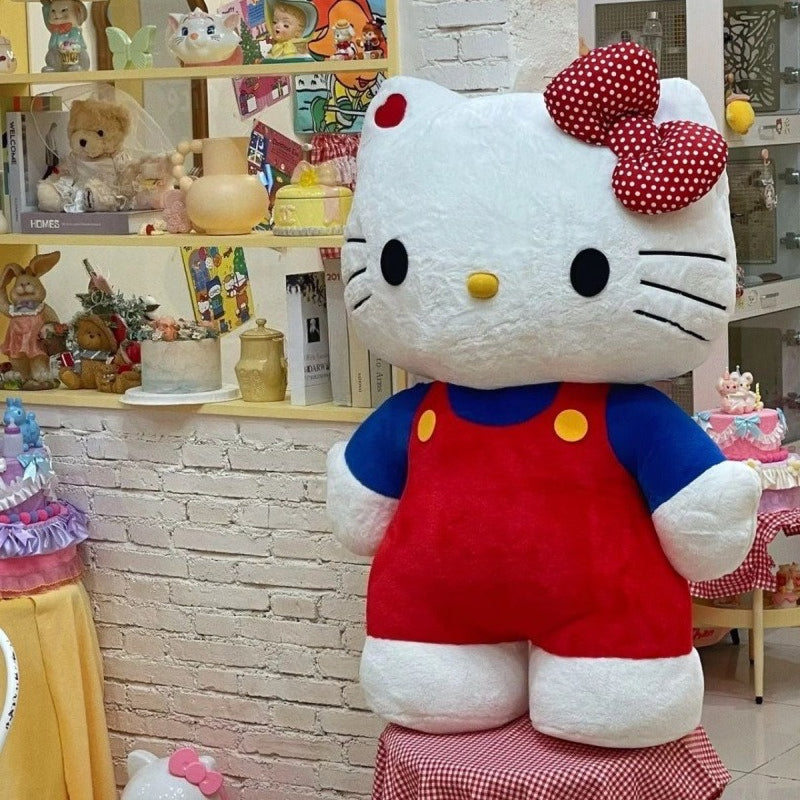 Hello Kitty Large Plush Doll 40cm Stuffed Toy Soft Anime Pillow Cute Kawaii Cat Gift for Girls Kids Holiday Birthday Christmas