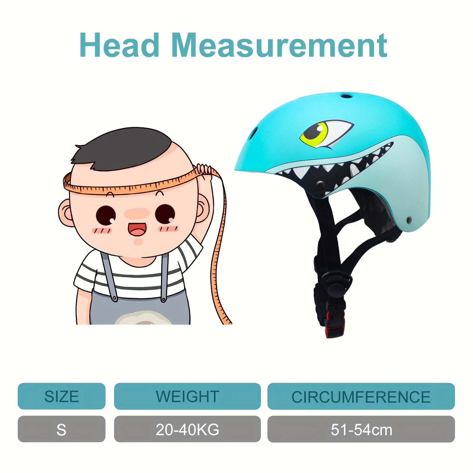 Shark Kids Bike Helmet with Protective Gear Set – Adjustable Lightweight Breathable Cycling Safety Helmet for Boys Girls Ages 5+ Birthday Gift (Blue & Black)