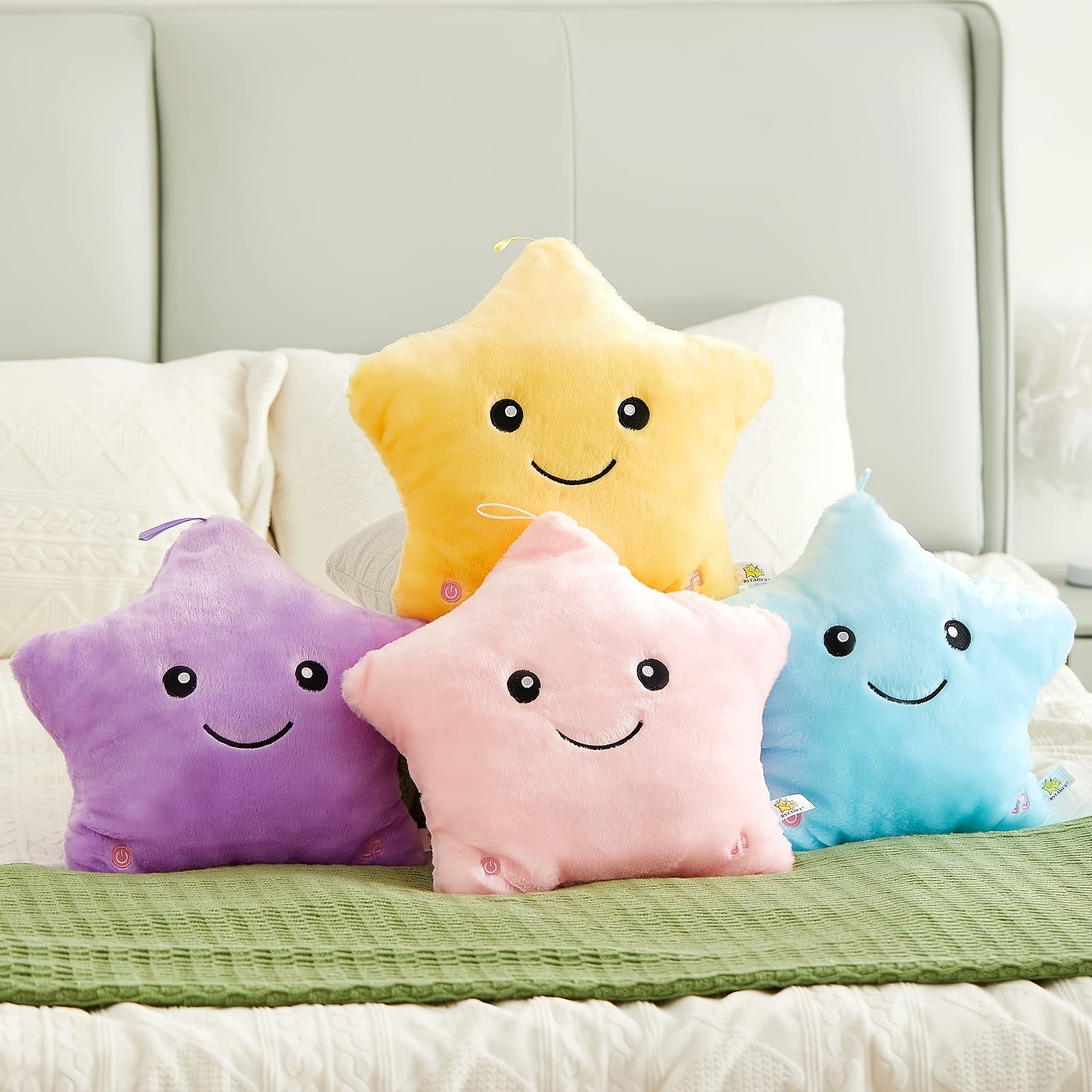 Musical Glowing Purple Star Plush Toy – Lullaby & Soft Starlight Night Light, Cozy Stuffed Star Plushie for Baby Toddler Bedroom, Birthday Baby Shower Holiday Gift for Kids Boys Girls