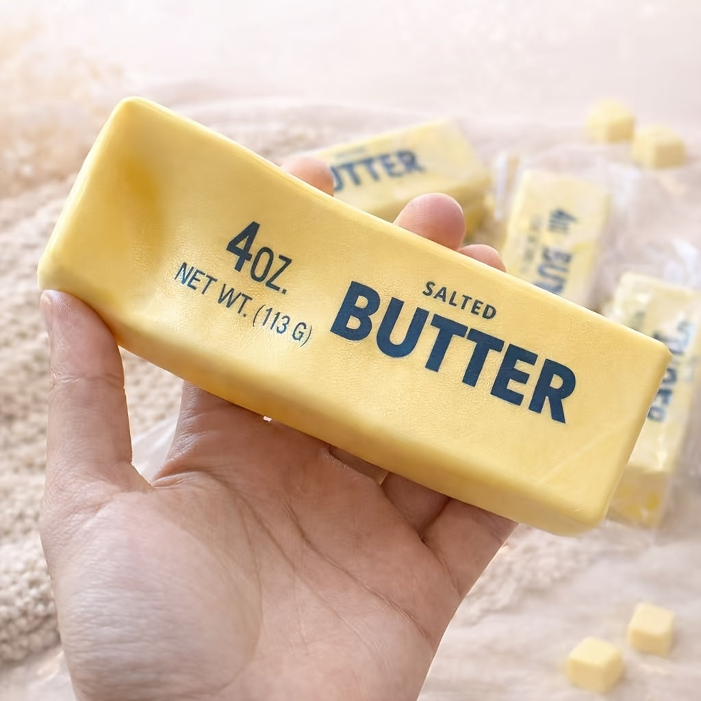 Butter Squishy Toys 6 Pack – Giant Slow Rebound Simulated Butter Squeeze Fidget Toy for Stress Relief, Desk Decor & Party Gifts