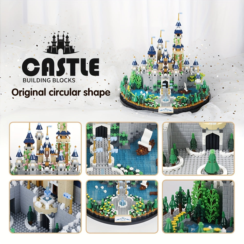Princess Castle Building Blocks 3600pcs Fairytale Construction Toy for Girls – Educational Decorative Castle Model Kit with Gift Box, Room Decor – Birthday Valentine Easter Holiday Gift