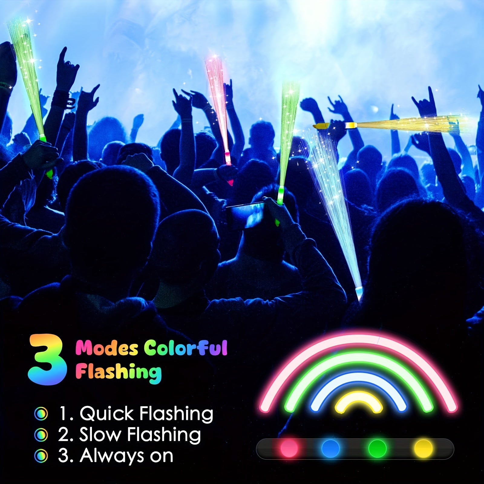 Glow in the Dark Party Supplies 248pcs – LED Glasses, Glow Sticks, LED Hair Clips & Fiber Optic Sticks for Birthday, New Year, Neon Party Favors