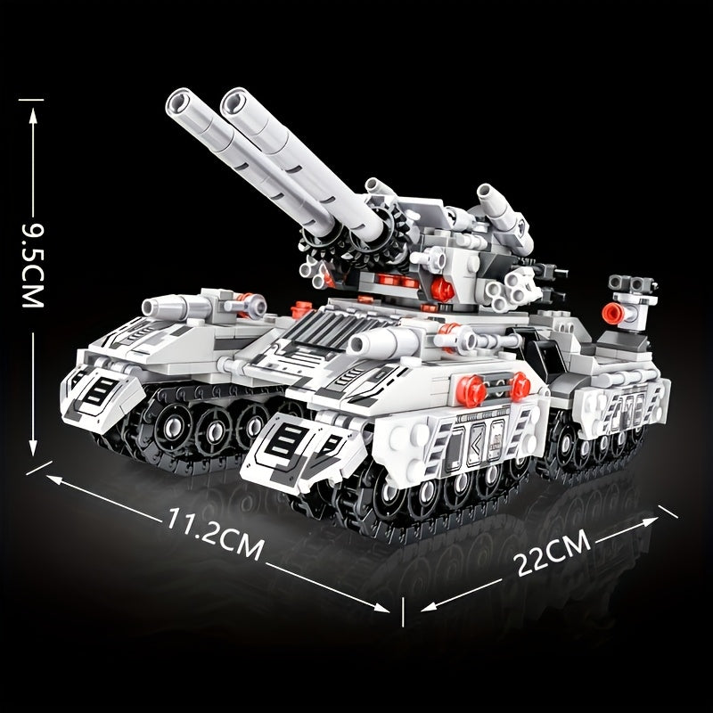 Snow Tank Building Blocks Set 1628pcs 8-in-1 Military Armored Vehicle Model Kit for Adults Teens Ages 14 Plus - Christmas Birthday Gift