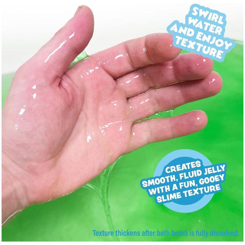 Jelly Bath Slime Bombs 6 Pack – Kids Bath Bombs with Slime Texture, Sensory Slushie Bath Fizz Toys, Fruity Scents, Non-Toxic Fun Bathtub Gift for Boys Girls
