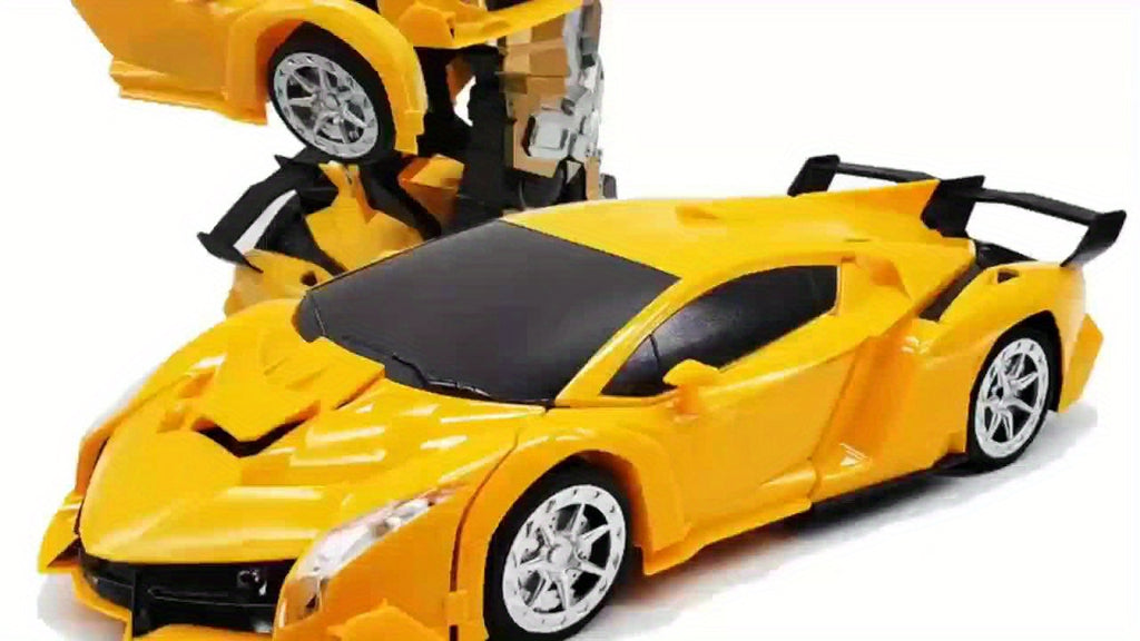 RC Robot Stunt Car One-Button Transform 2.4GHz 360 Drift LED Light 45M Range Parent Child Interactive Toy Kids Boys Ages 3+ Christmas Birthday Festival Gift