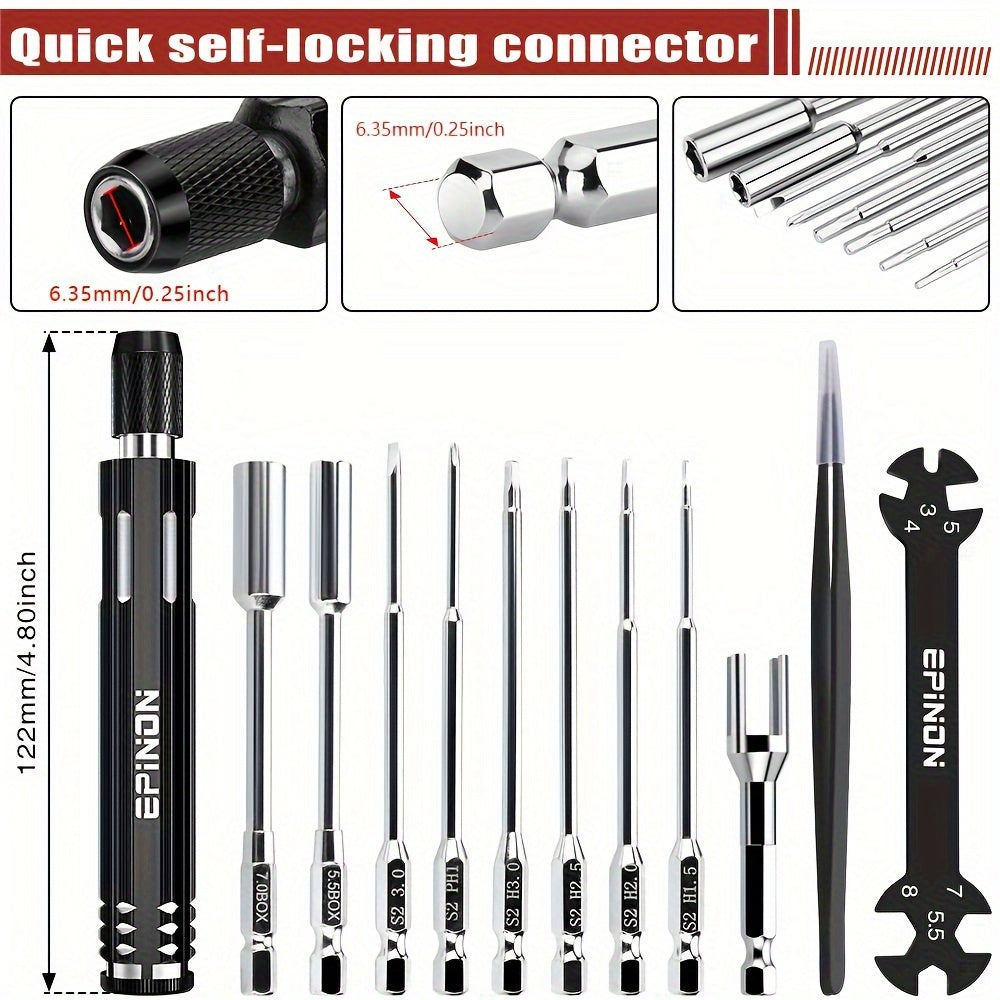 RC Maintenance Stand 360° Rotation Tool Set 520pcs Screws S2 Screwdrivers Fits 1/8 1/10 1/12 1/16 1/18 RC Cars Crawlers Trucks Traxxas Arrma Axial Gift