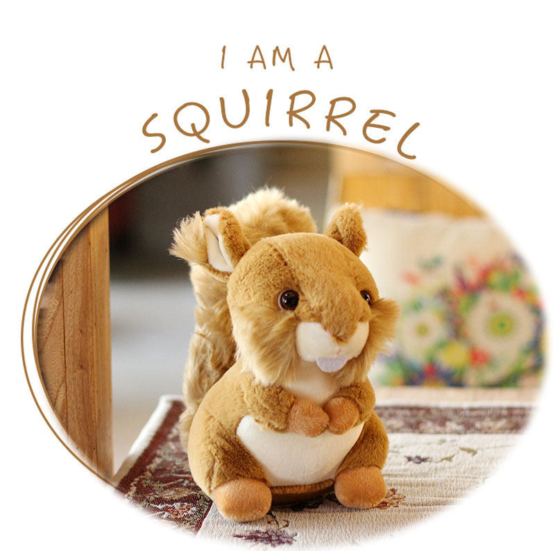 Realistic Squirrel Plush Toy 20cm – Cute Cartoon Squirrel Stuffed Animal Doll, Emotional Companion & Room Decor, Birthday Holiday Gift for Animal Lovers Boys Girls, Easter Valentine’s Day Present