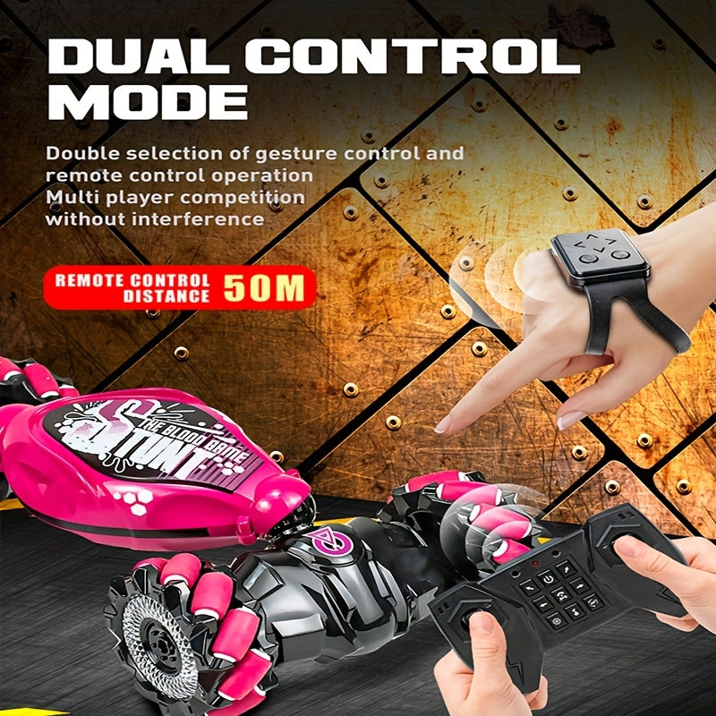 Gesture Sensing RC Stunt Car Transforms Car to Robot 4WD Obstacle Avoidance Self-Balancing Off-Road Remote Control Toy Birthday Christmas Gift Boys Kids