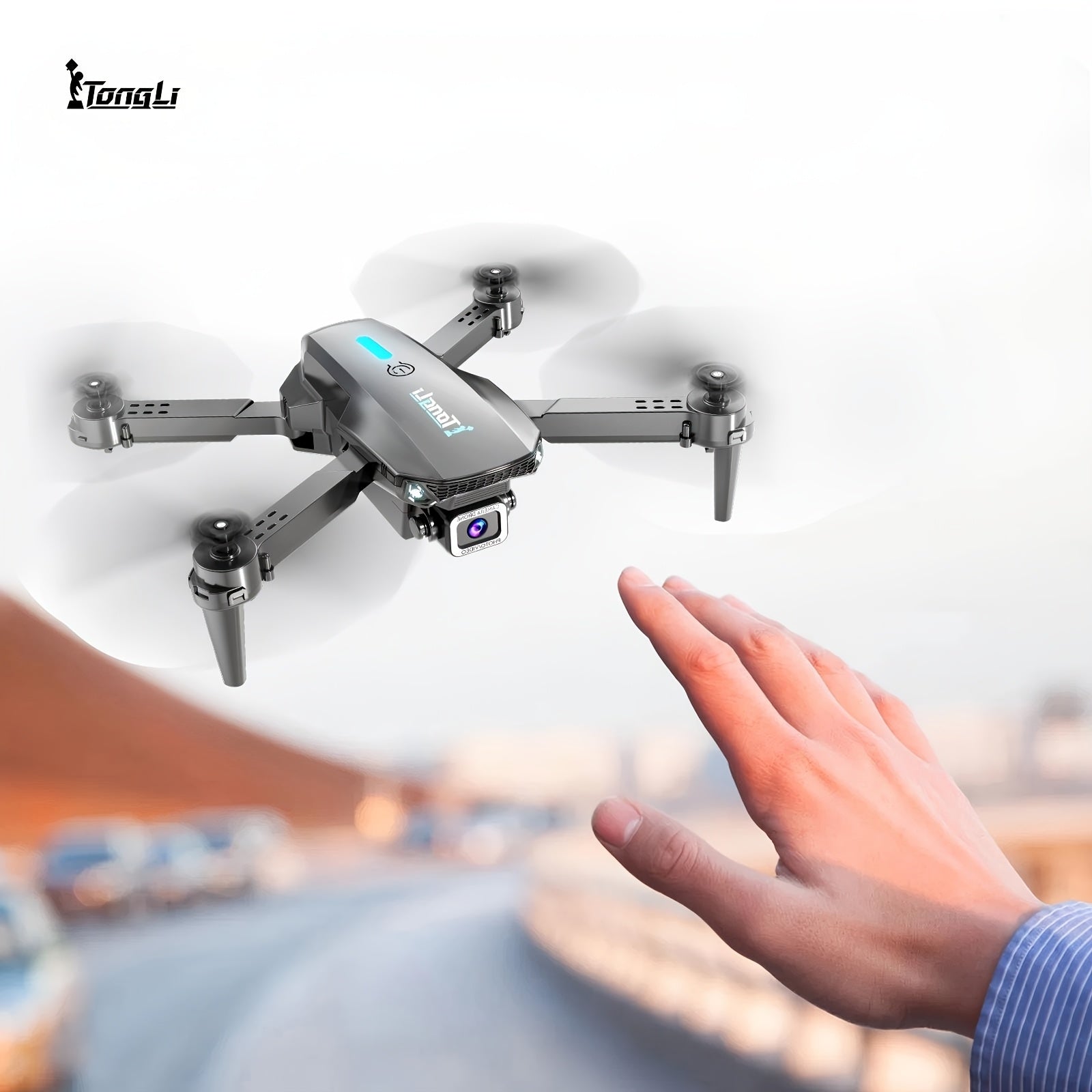 FPV Camera Drone with Dual Camera & Altitude Hold – Aerial Photography RC Quadcopter, Headless Mode, Gesture Photo, One-Key Takeoff/Landing, Drop-Resistant, Beginner & Kids Gift