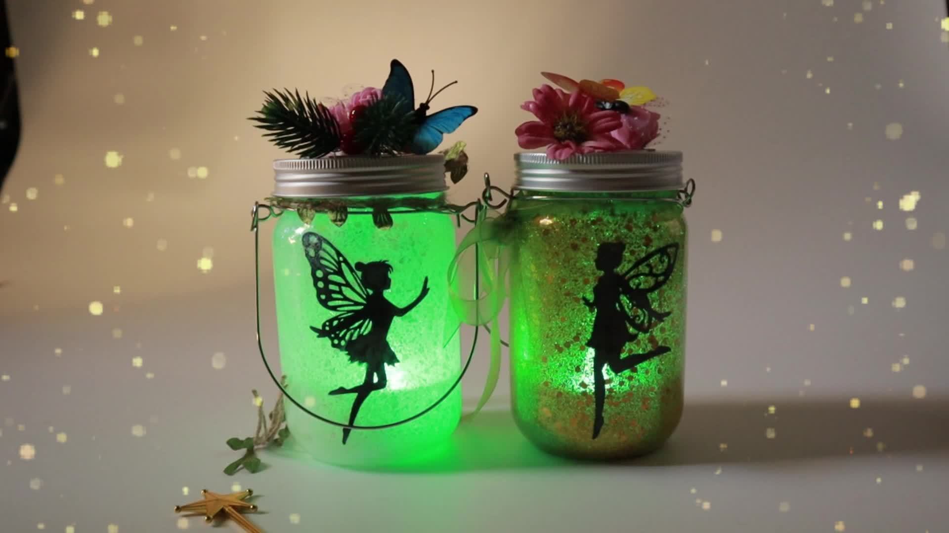 DIY Fairy Lantern Craft Kit with Color-Changing Remote Control Mason Jar Night Light – Arts & Crafts for Girls Ages 6+, Birthday Halloween Christmas Gift & Party Activity