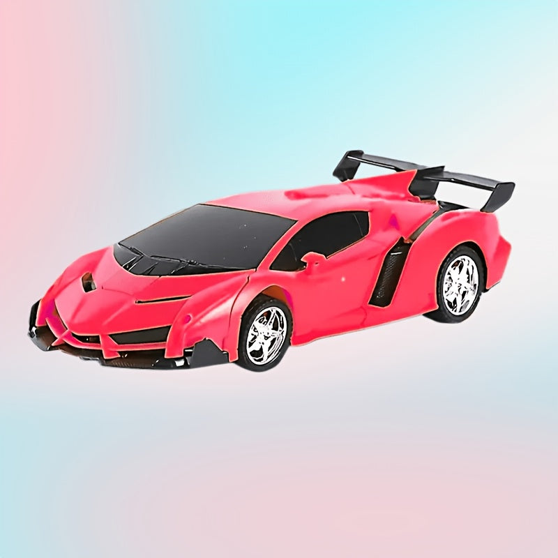 Transform RC Car Robot Toy 1:18 Scale One-Button Transformation LED Headlights 360-Degree Drift – Kids Gift for Christmas Birthday Easter Boys Girls