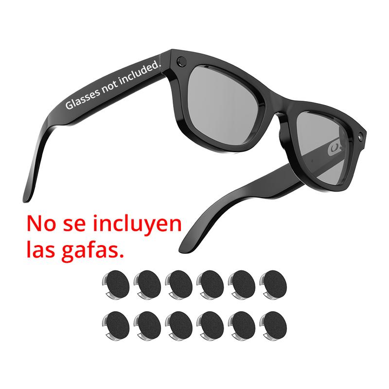 LED Light Blocking Stickers for Smart Glasses, HIBLOKS Laser-Cut Repositionable Low-Tack Decal Covers in 12- or 24-Piece Packs