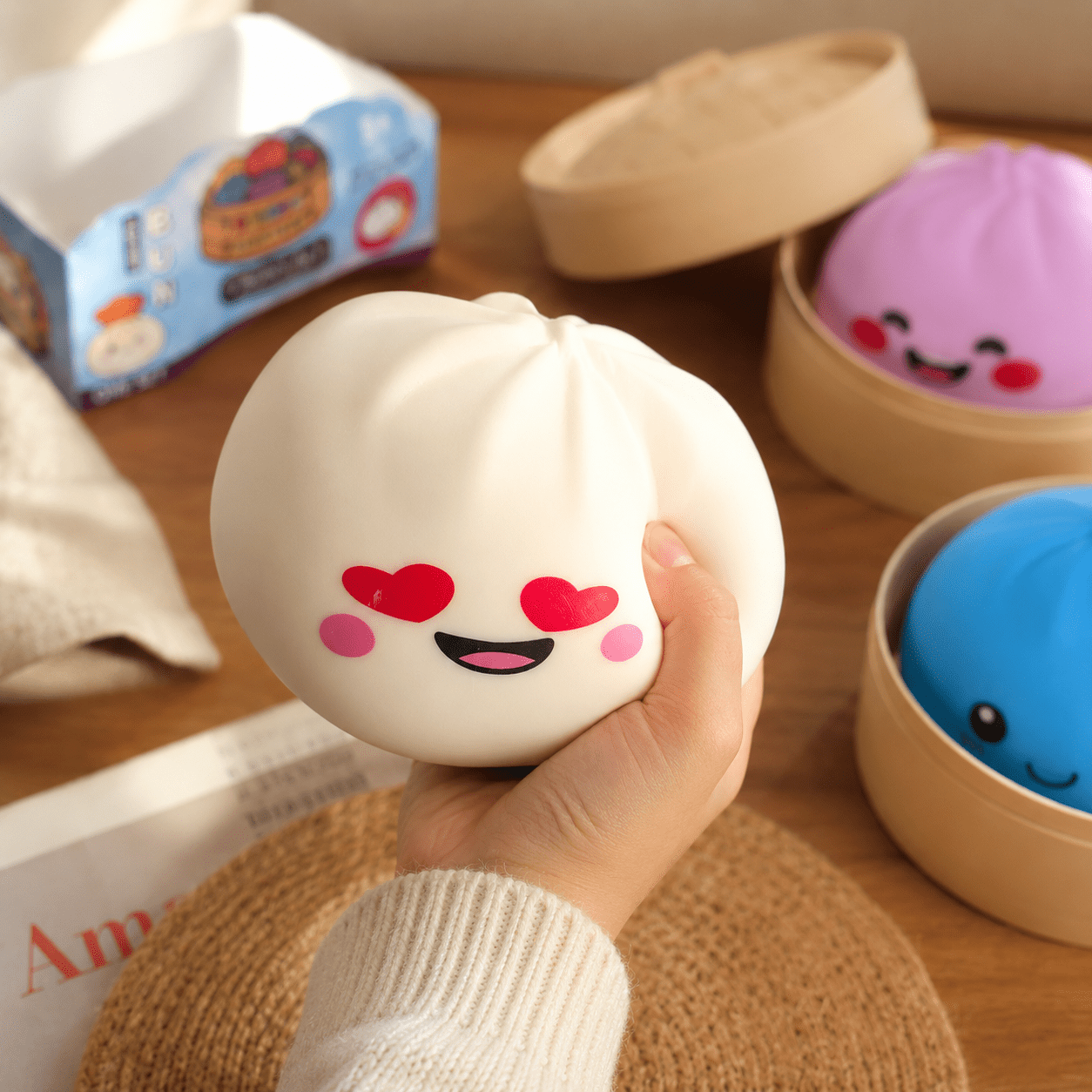 Jumbo Dumpling Squishy Toy 6 Inch Giant Slow Rise Squeeze Ball – Stress Relief Anxiety Fidget Toy for Adults & Teens, Desk Sensory Toy, Birthday Gift Random Color