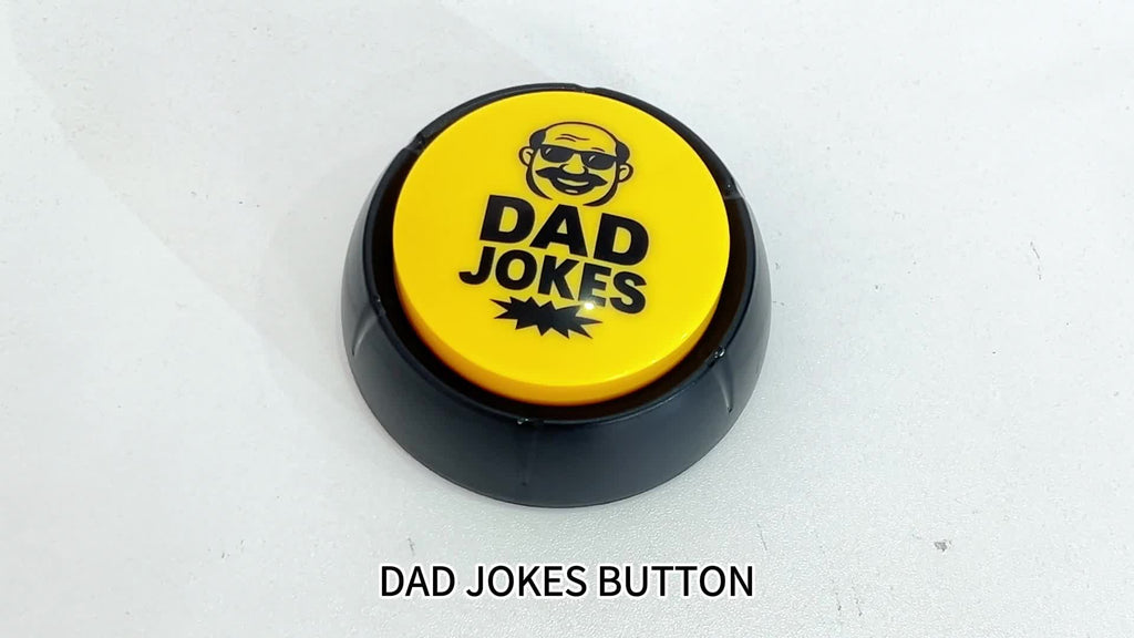Dad Joke Button Funny Gag Gift for Men – Push Button Hilarious Jokes Novelty Toy – Father's Day, Birthday & Christmas Stocking Stuffer for Dads, Grandpas & Husbands