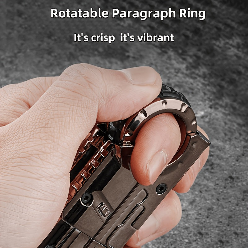 Alloy Finger Pistol Fidget Stress Relief Toy – One-Touch Cartridge Metal Fingertip Gun Novelty Mischievous Toy Perfect Gift for Adults Teens