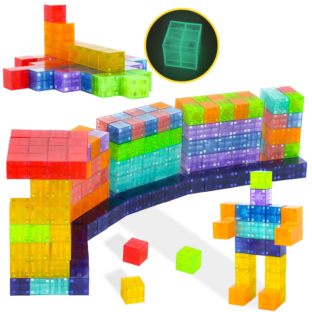 Magnetic Cube Building Blocks 54pcs 3D STEM Construction Set - Educational Toy for Kids Ages 3+, Creative Birthday Christmas Gift for Boys & Girls