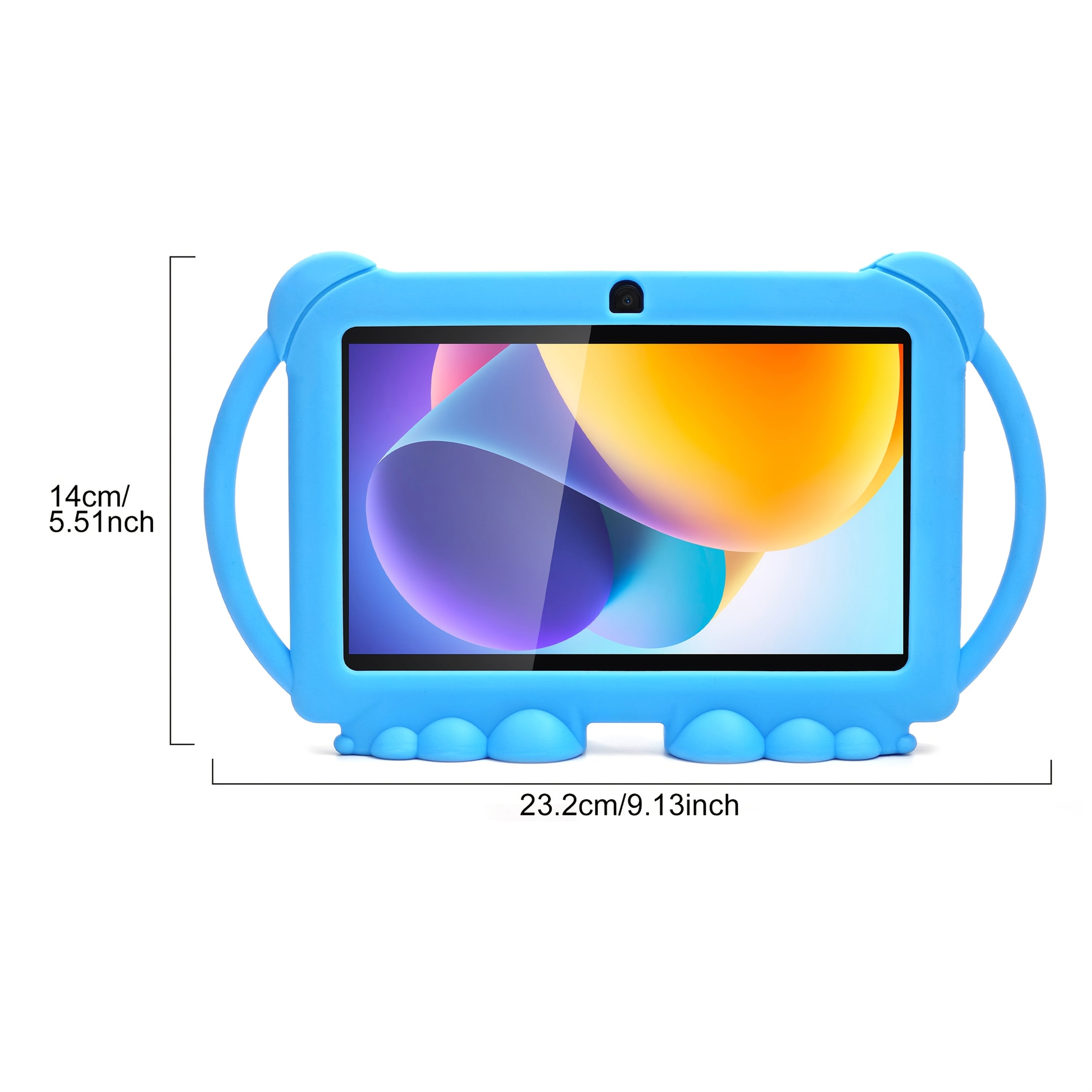 Kids Tablet 7-Inch Android 12 4GB RAM 32GB ROM Dual Cameras Eye Protection Display Parental Control 2.4G WiFi Shock Resistant Case – Gift for Children Boys Girls