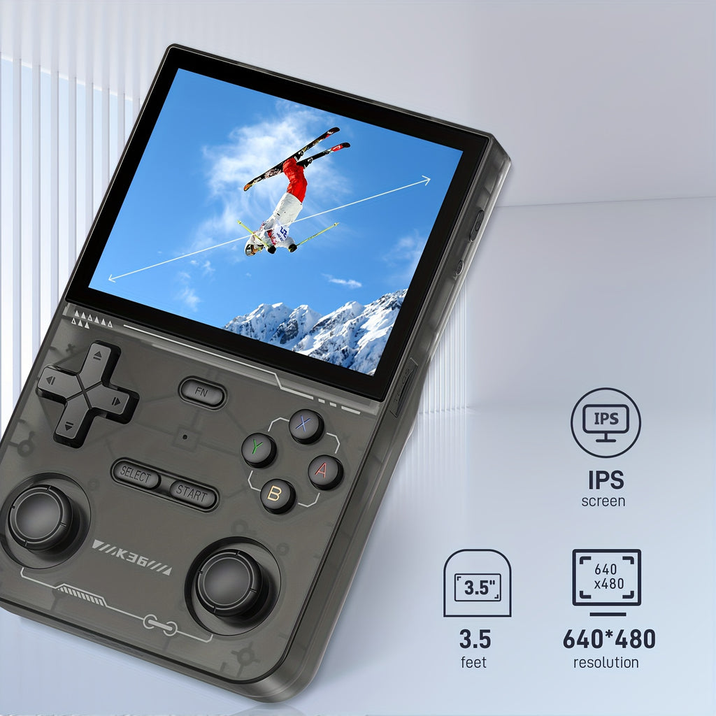 Open Source Portable Handheld Game Console 3.5-Inch IPS Screen 64GB TF Card Pre-Installed Emulator Ultra Long Battery OTG Retro Gaming Gift
