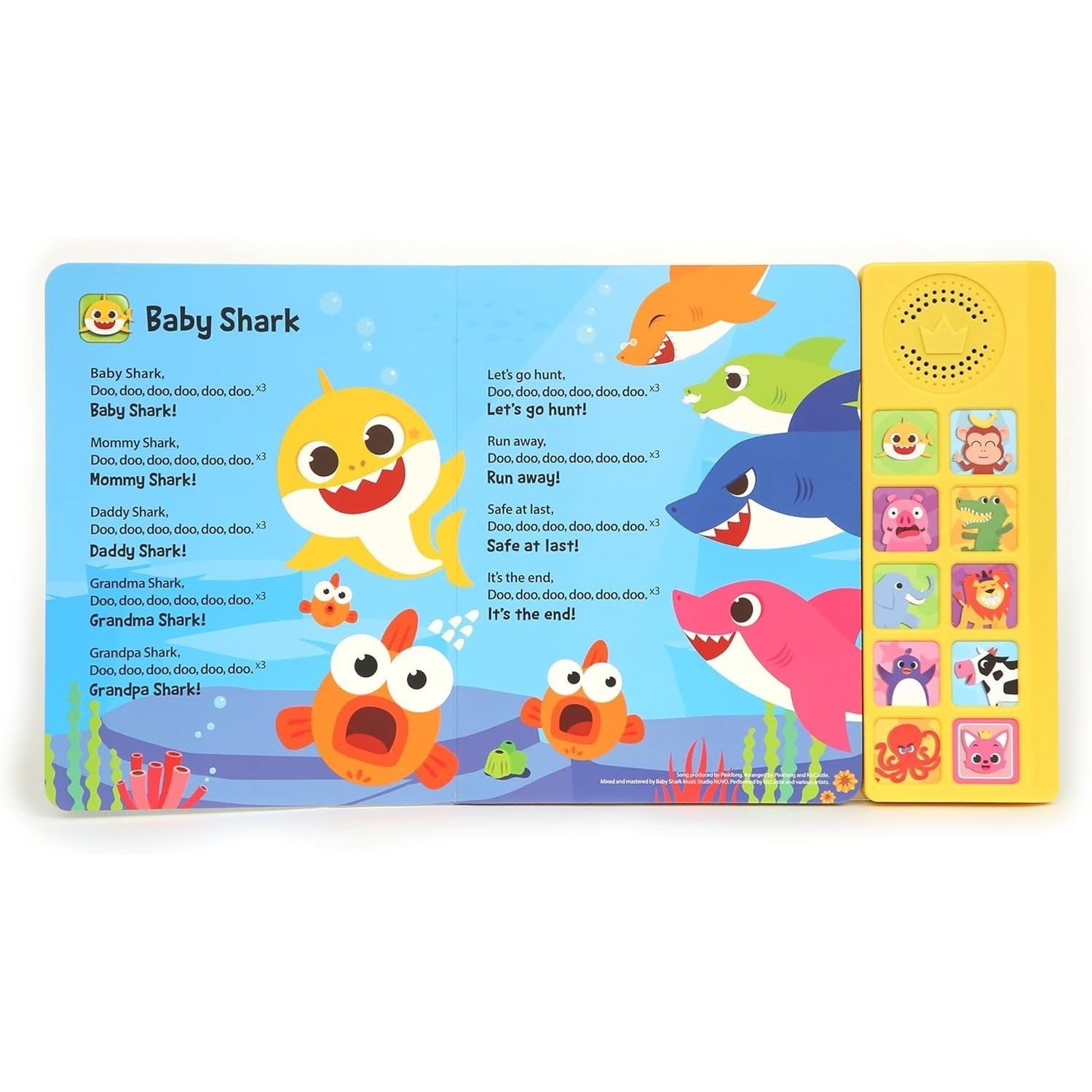 Pinkfong Baby Shark Animal Songs 10-Button Sound Book for Toddlers - Interactive Nursery Rhymes Learning Book, 9 Songs with Music, Educational Toy Gift for Kids Ages 1-3
