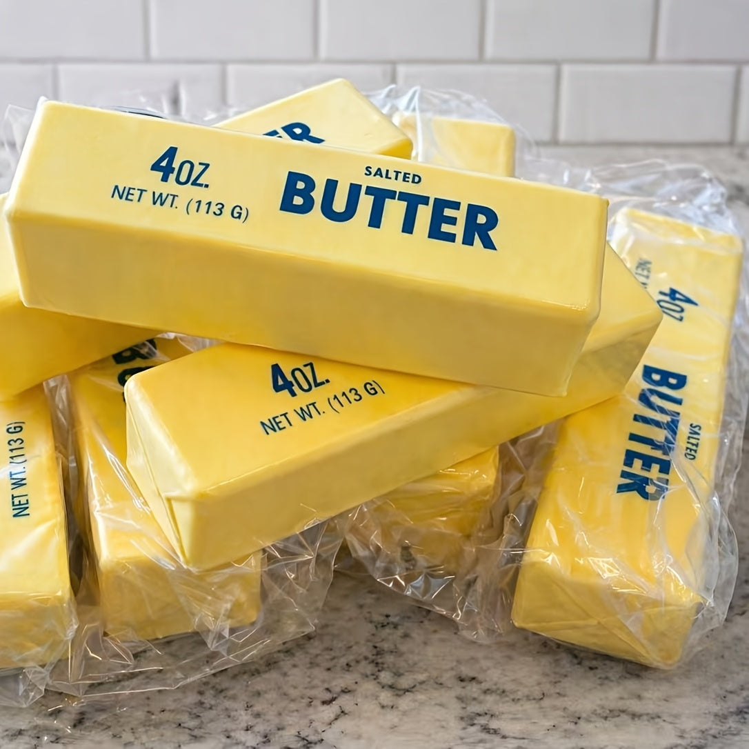Butter Squishy Toys 6 Pack – Giant Slow Rebound Simulated Butter Squeeze Fidget Toy for Stress Relief, Desk Decor & Party Gifts