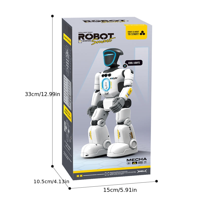 Advanced Humanoid Robot Toy with Smart Remote Pose-Controlled Joints Gesture Sensors Voice Recorder – Kids STEM Birthday Christmas Gift Boys Girls