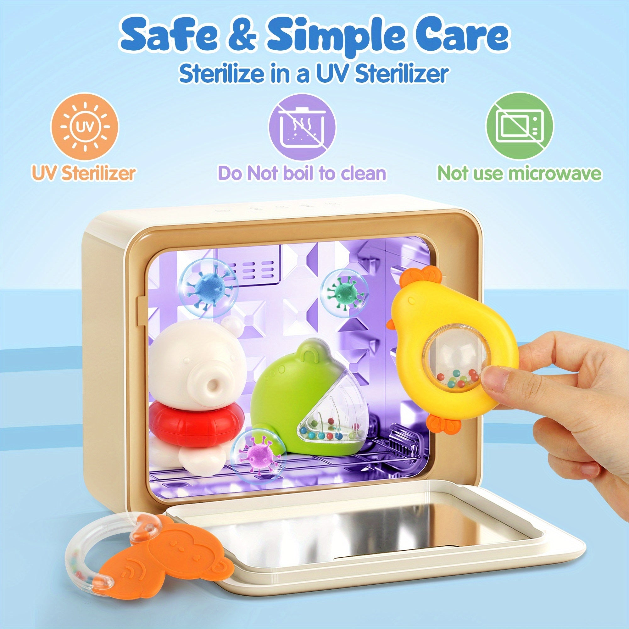 Newborn Sensory Toy Set 13 Pcs Baby Rattle Gift – Wrist & Foot Finders, Teethers & Rattles for Infants 0+, Baby Shower Gift, Stocking Stuffer for Boys & Girls