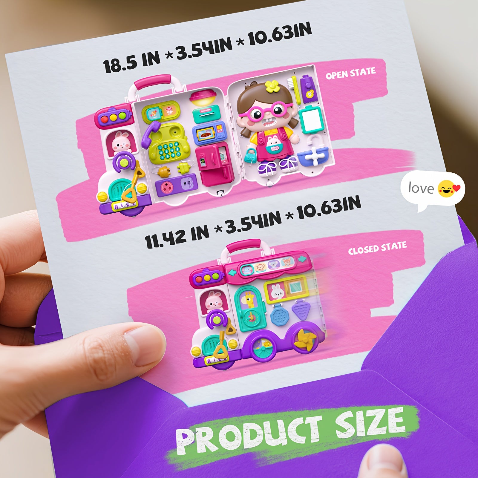 54-in-1 Musical Baby Busy Board for Toddlers - Early Educational Toy with Motor Skills Development, Montessori Activity Board, Birthday Gift for Baby Boys Girls 1-3 Years