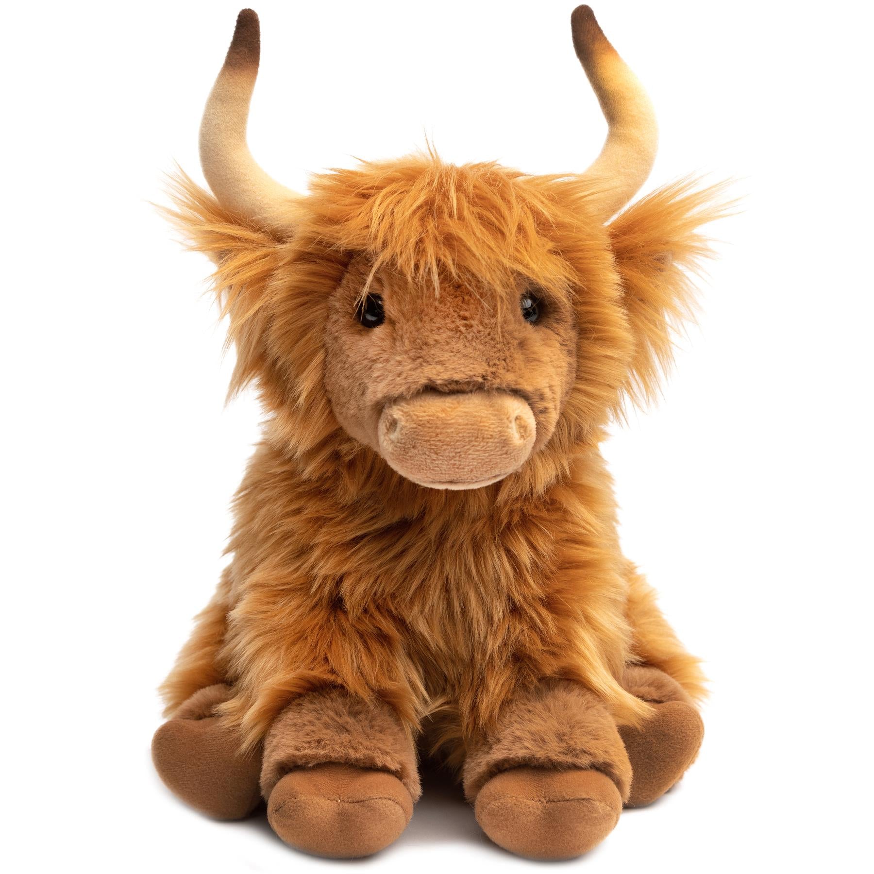 Highland Cow Stuffed Animal Plush 14 Inch – Henley the Cute Soft Highland Cow Plush Toy, Cuddly Farm Animal Stuffed Cow Gift for Kids Toddlers Adults