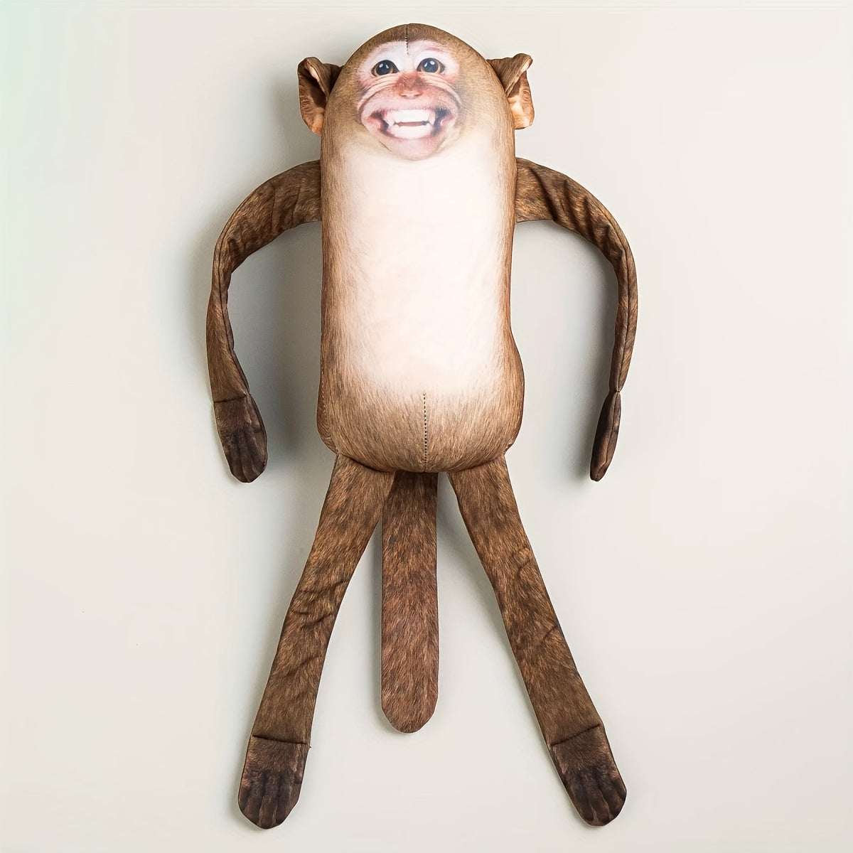 Magnetic Hanging Monkey Plush Toy 9.8 Inch - Funny Fridge Magnet Stuffed Animal Prank Gag Gift for Office Home Decor, Meme Novelty Gift for Adults Teens, Monkey Business Lover Gift