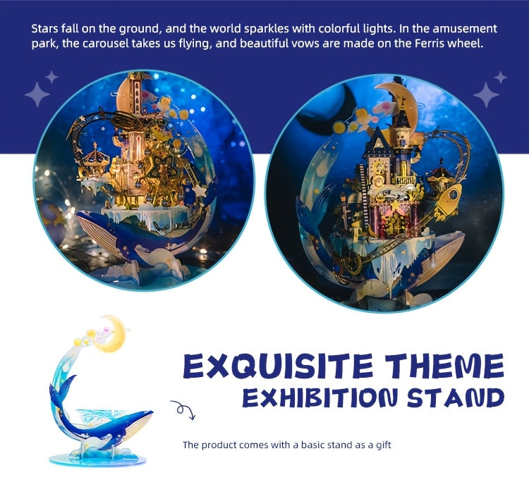 3D Metal Puzzle Star Playground Model Kit – Handcrafted Garden Building Set, Unique Birthday Gift for Teens Adults Girlfriends, Ages 14+