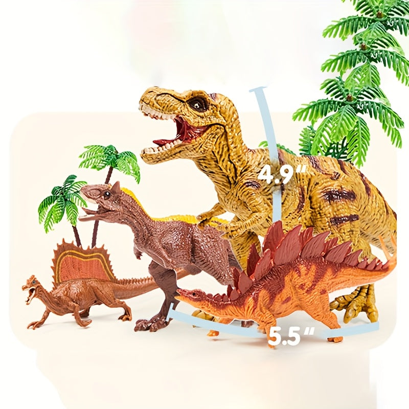 Dinosaur Toys for Kids 19pcs Playset – Realistic Figures with Activity Play Mat & Storage Cage for Boys Girls Ages 3+ Birthday Christmas Gift