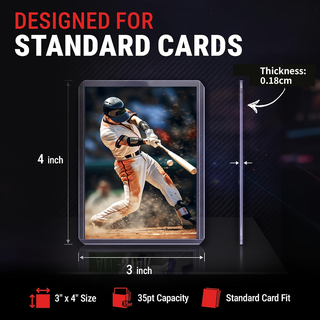 Top Loaders and Card Sleeves Set 100 200 500 1000 2000pcs 35pt Sports Card Protectors for Baseball Football Soccer Trading Cards Collectible Cards
