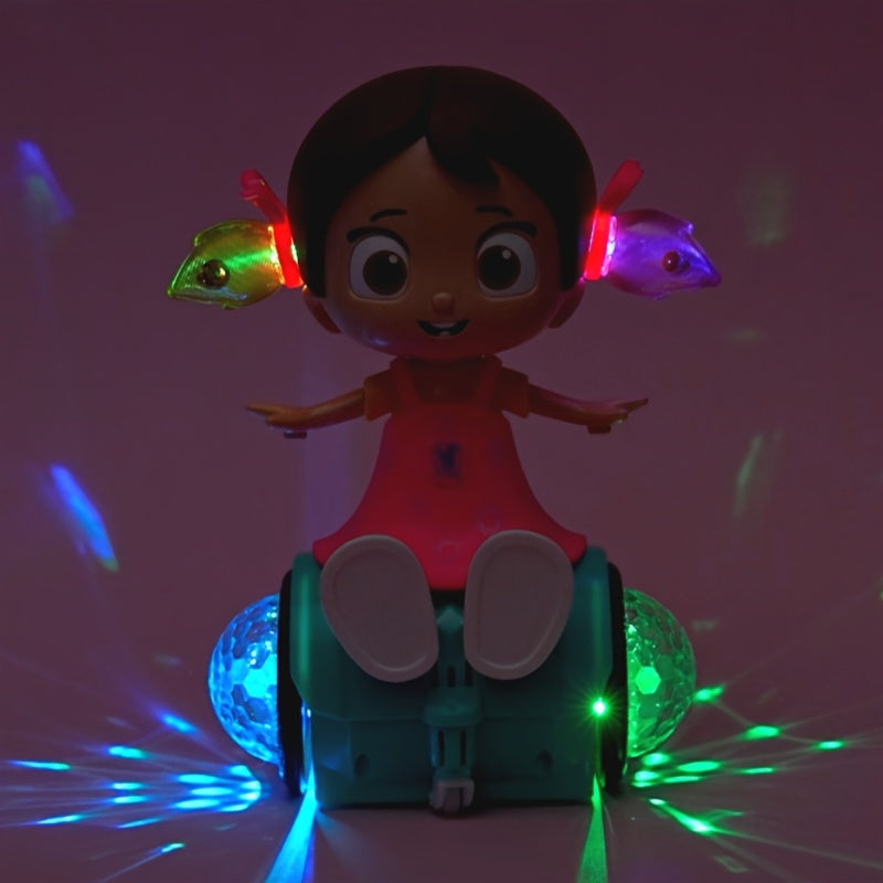 Electric Stunt Rotating Dancing Girl Balance Car Toy – Universal Spinning Fidget Toy for Kids, Fun Holiday Birthday Christmas Halloween Gift for Boys and Girls