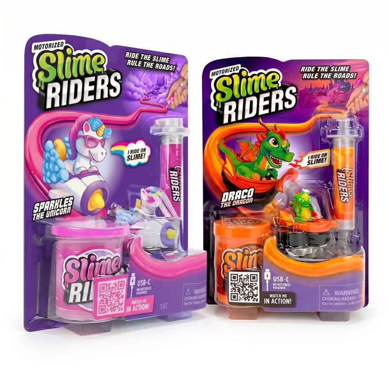 Slime Race Track Builder with Rechargeable Motorized Car, Slime Riders DIY Racing Toy for Creative Kids, Birthday and Holiday Gifts
